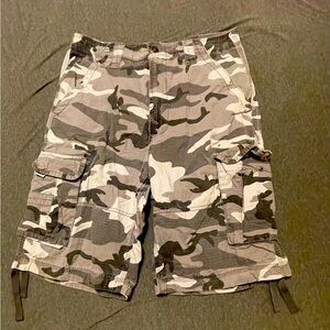 Grey camo shorts